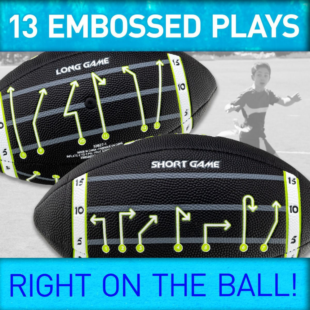 Balón Fútbol Americano Franklin Sports Playbook Negro Tamaño Junior-5