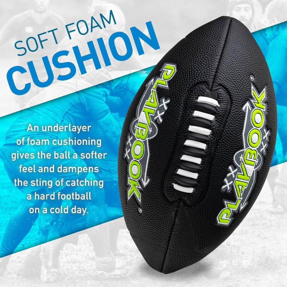 Balón Fútbol Americano Franklin Sports Playbook Negro Tamaño Junior-2
