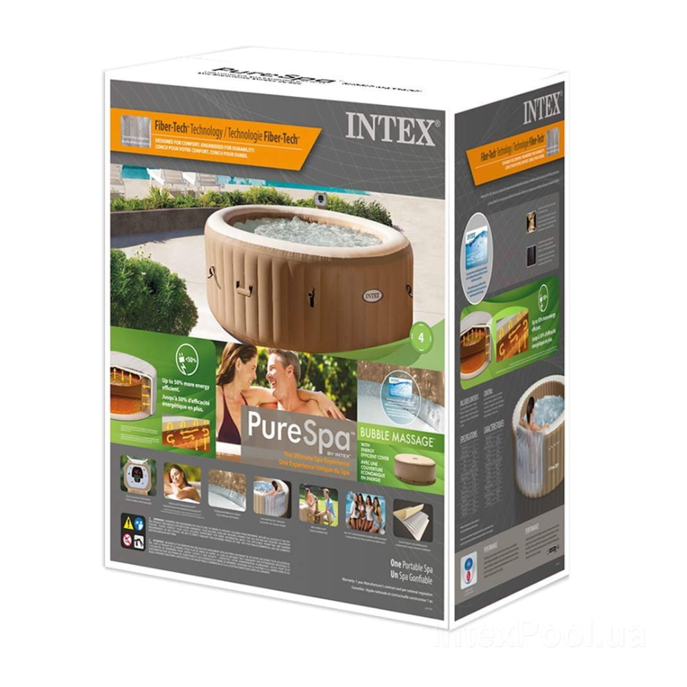 Spa Hot Tub Inflable Intex Bubble Massa 4 Personas-8