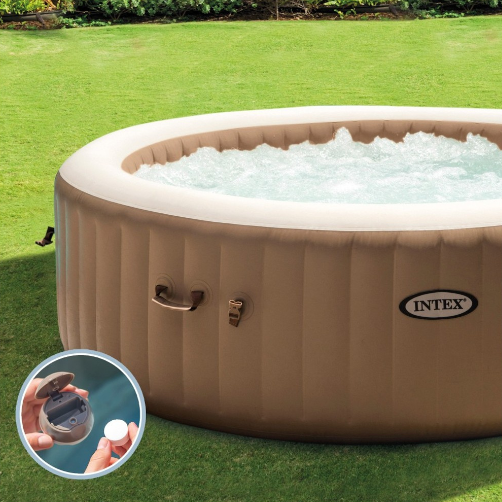 Spa Hot Tub Inflable Intex Bubble Massa 4 Personas-3