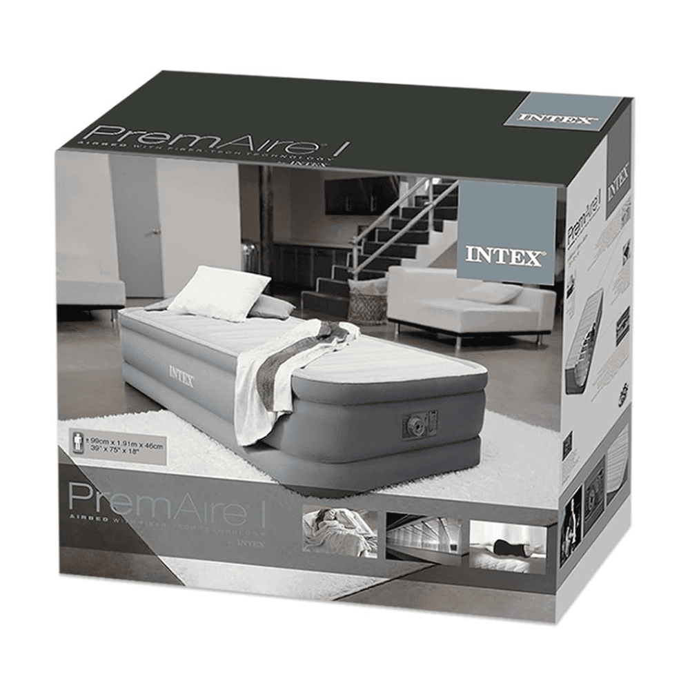 Colchón Inflable Eléctrico Intex 1,5 Plazas 99x191x46 Cm Premaire I-4