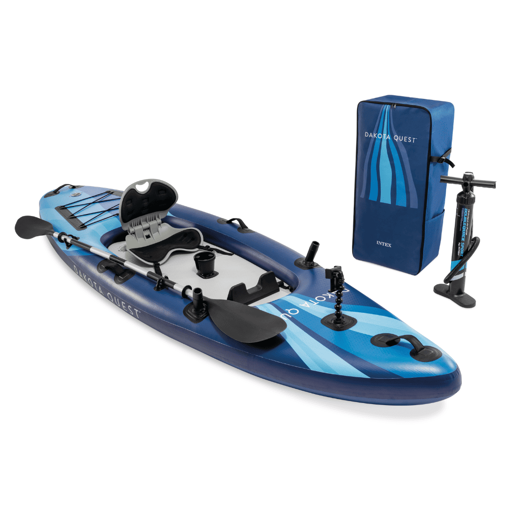 Kayak Inflable Intex Dakota Quest Capacidad 1 Persona + Remos + Inflador Sit-on-top-6