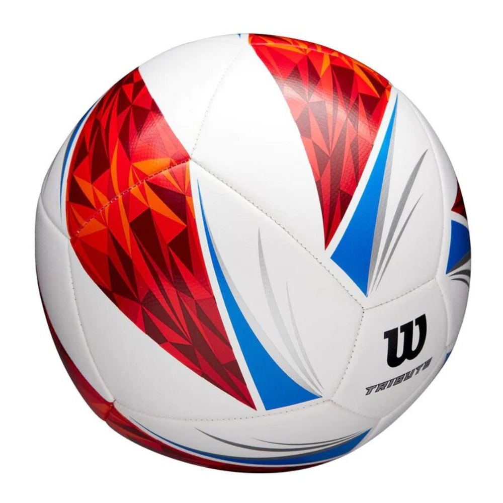 Balón Futbol Wilson Tribute Tamaño 5 Blanco Rojo Azul-2