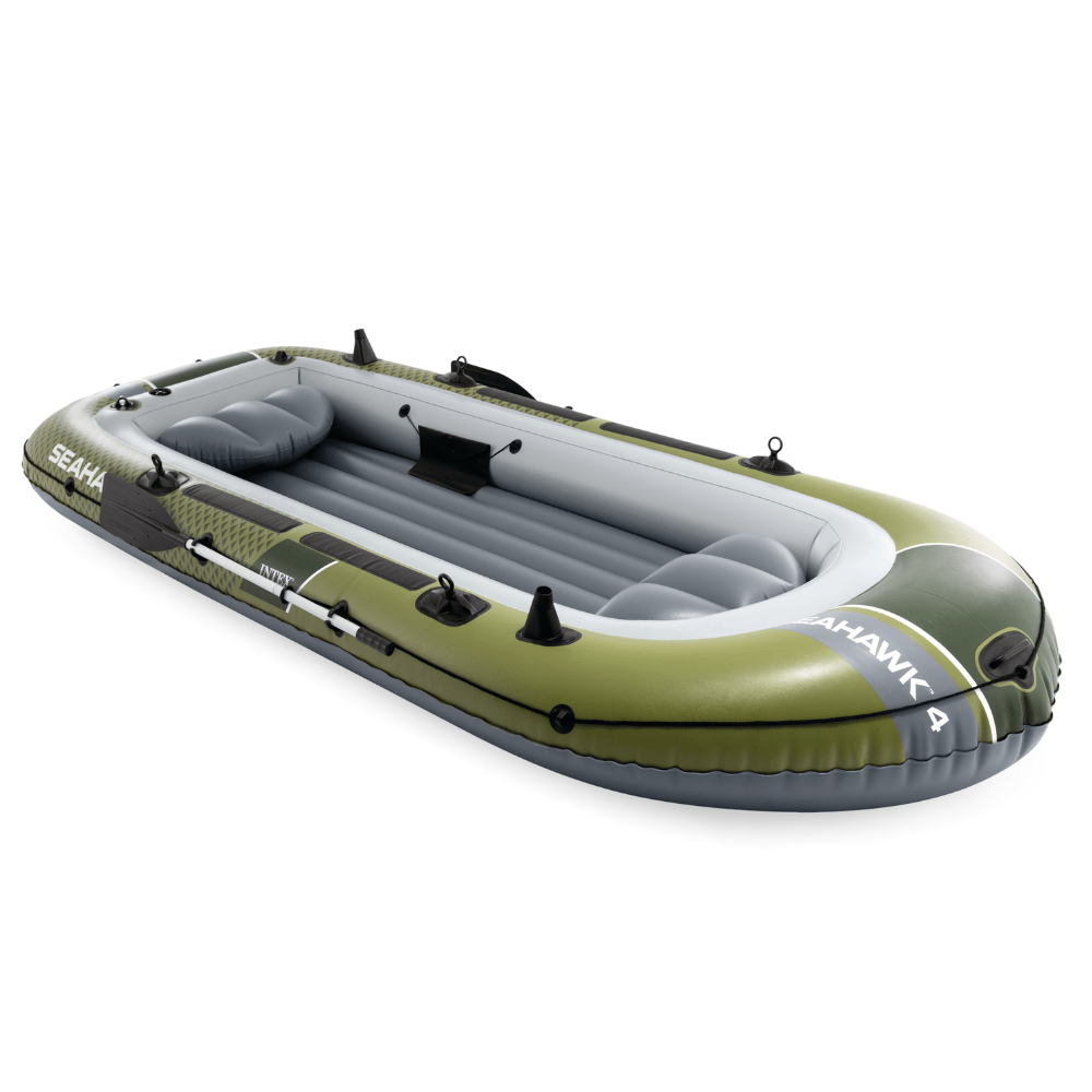 Bote Inflable Intex Seahawk 4 Set Capacidad 480 Kg + Remos + Inflador-3