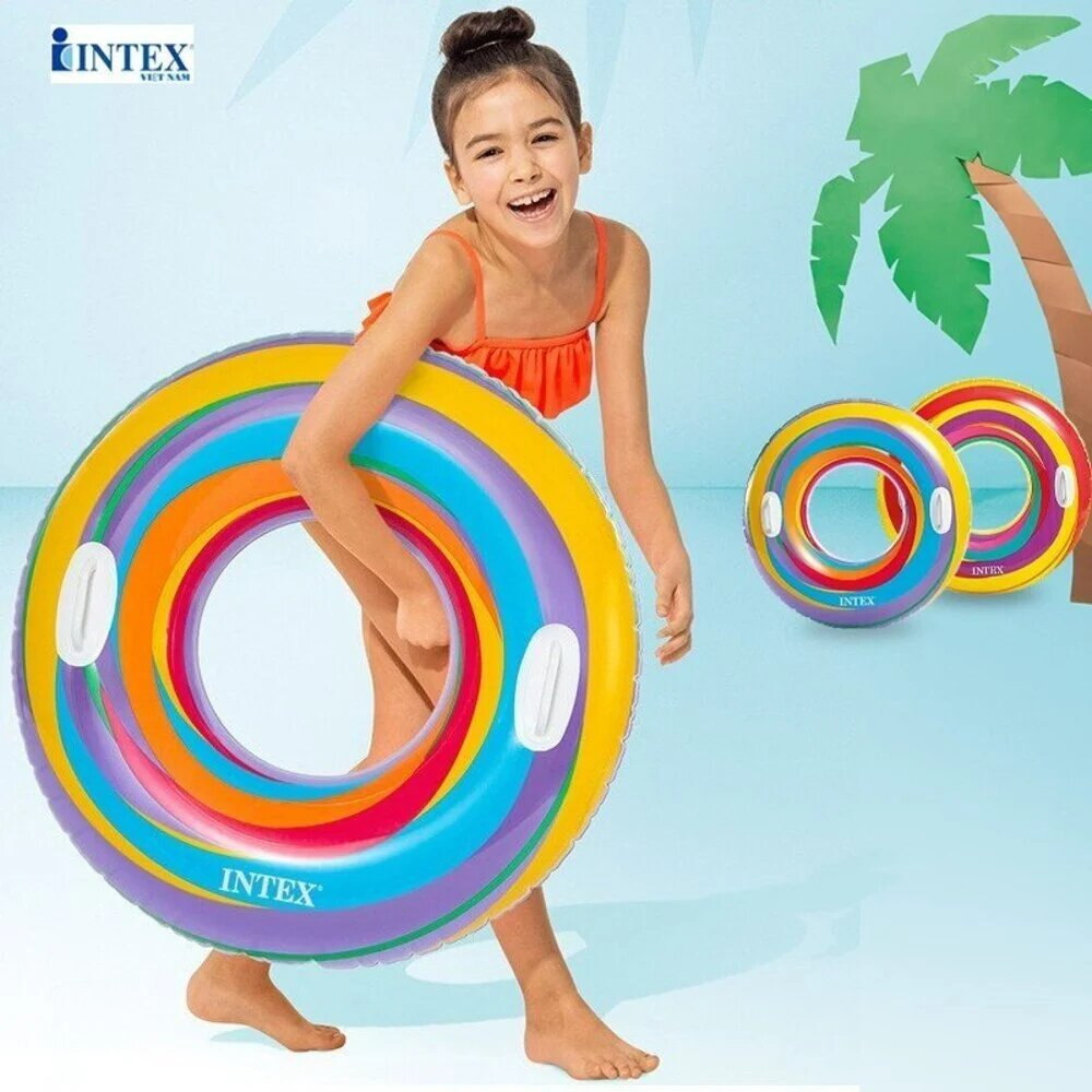 Flotador Inflable Redondo Intex con Sujetadores 91 Cm-2