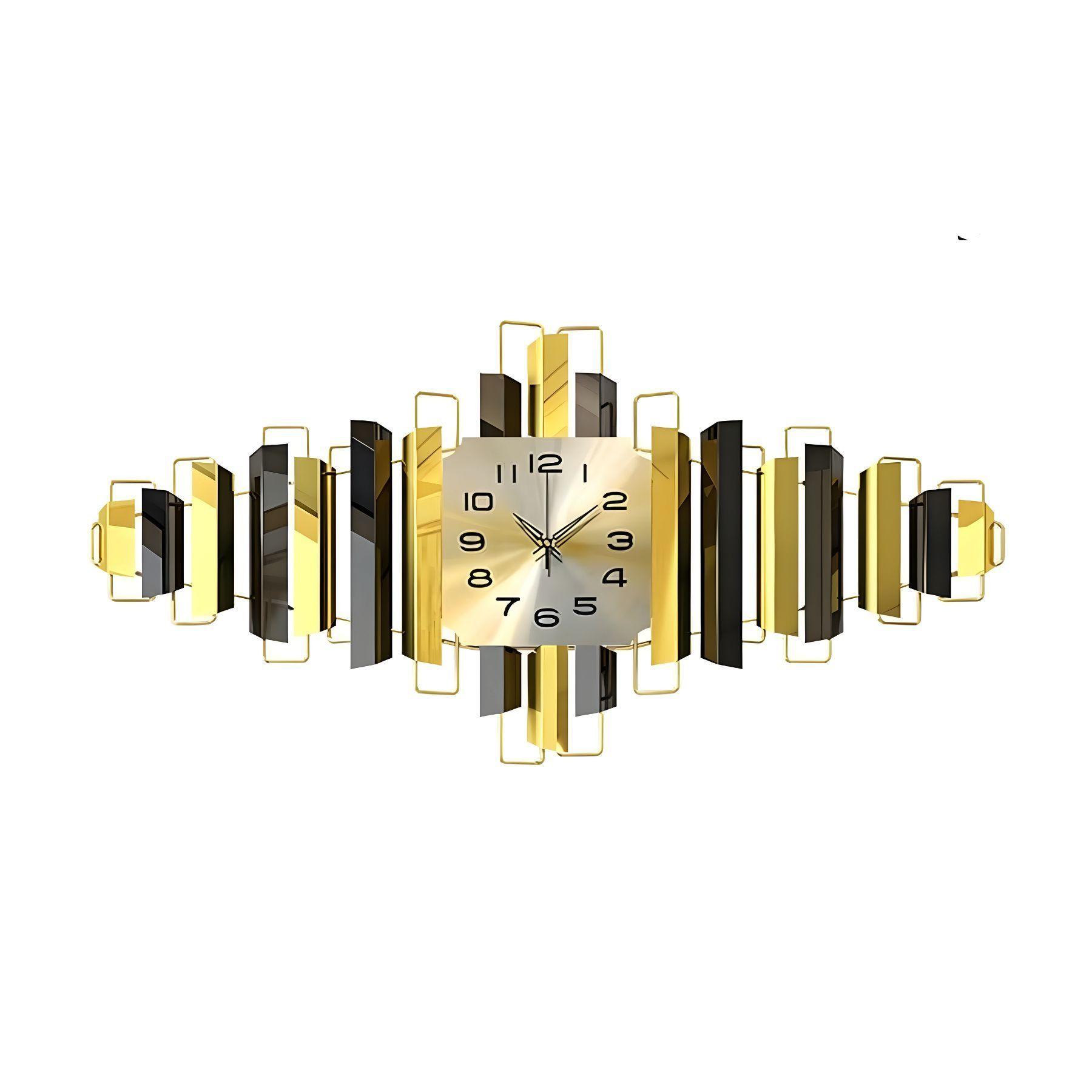 Reloj Metálico De Muro 95cm x 45cm Diseño Moderno-0