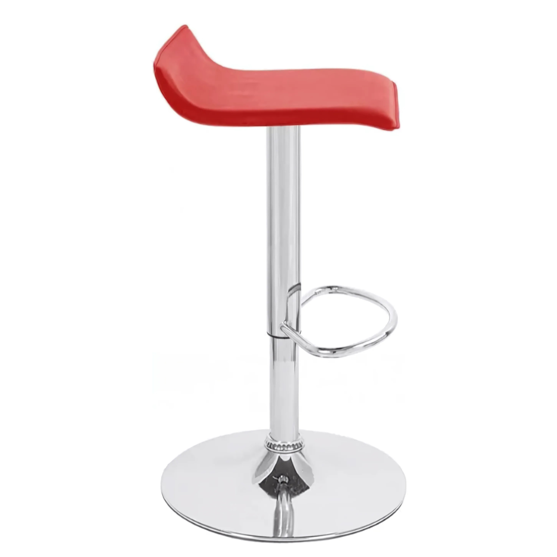 SILLA BAR AJUSTABLE CON REPOSAPIES ROJA-2