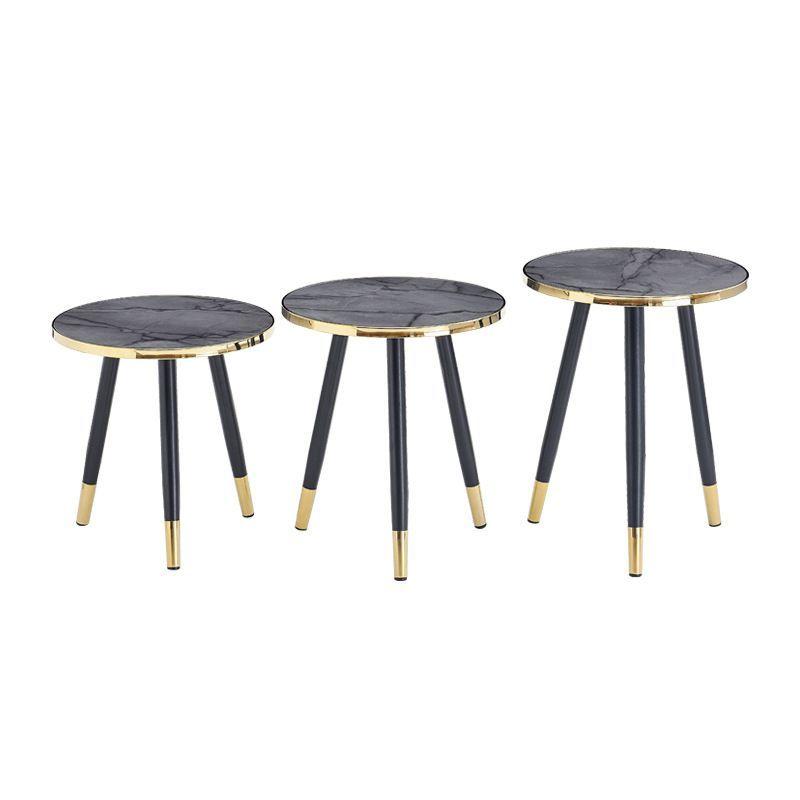 Elegante Set x3 De Mesa de Centro Color Negro-2