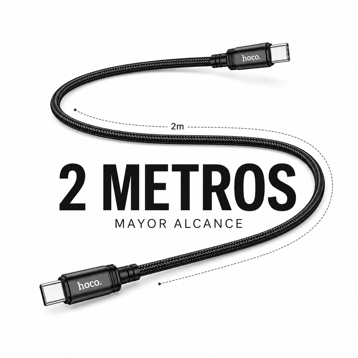 Cable USB C A USB C 60W Trenzado 2 Metros Hoco X89-4
