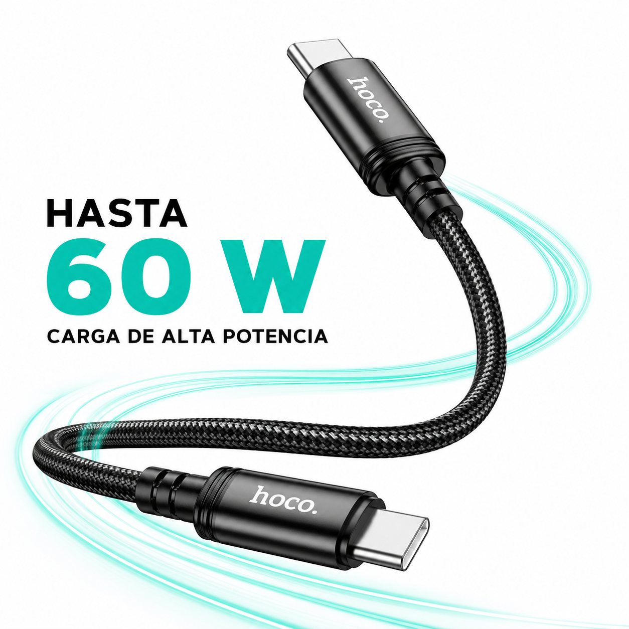 Cable USB C A USB C 60W Trenzado 2 Metros Hoco X89-5