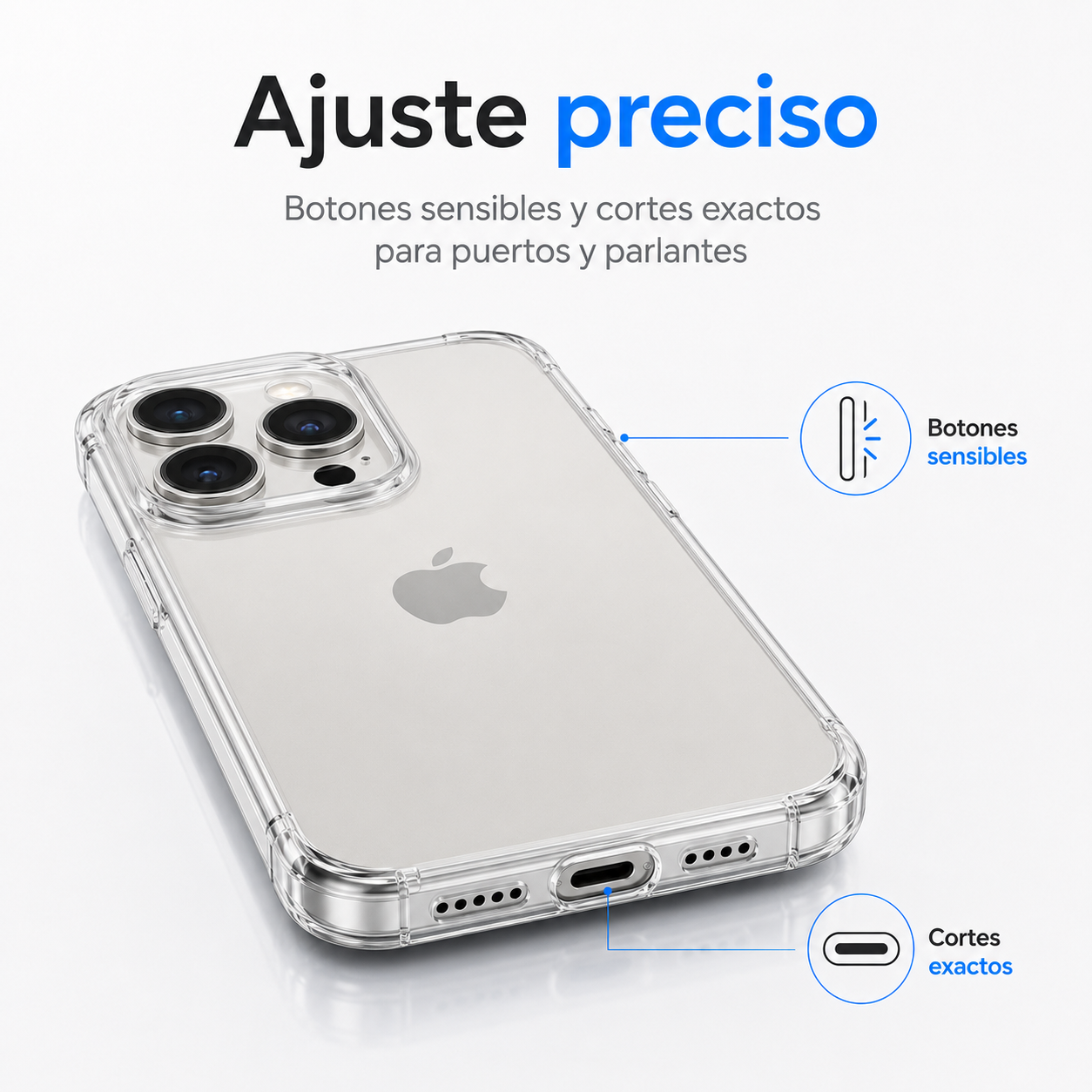 Carcasa Transparente Slim para iPhone 15 Pro-5