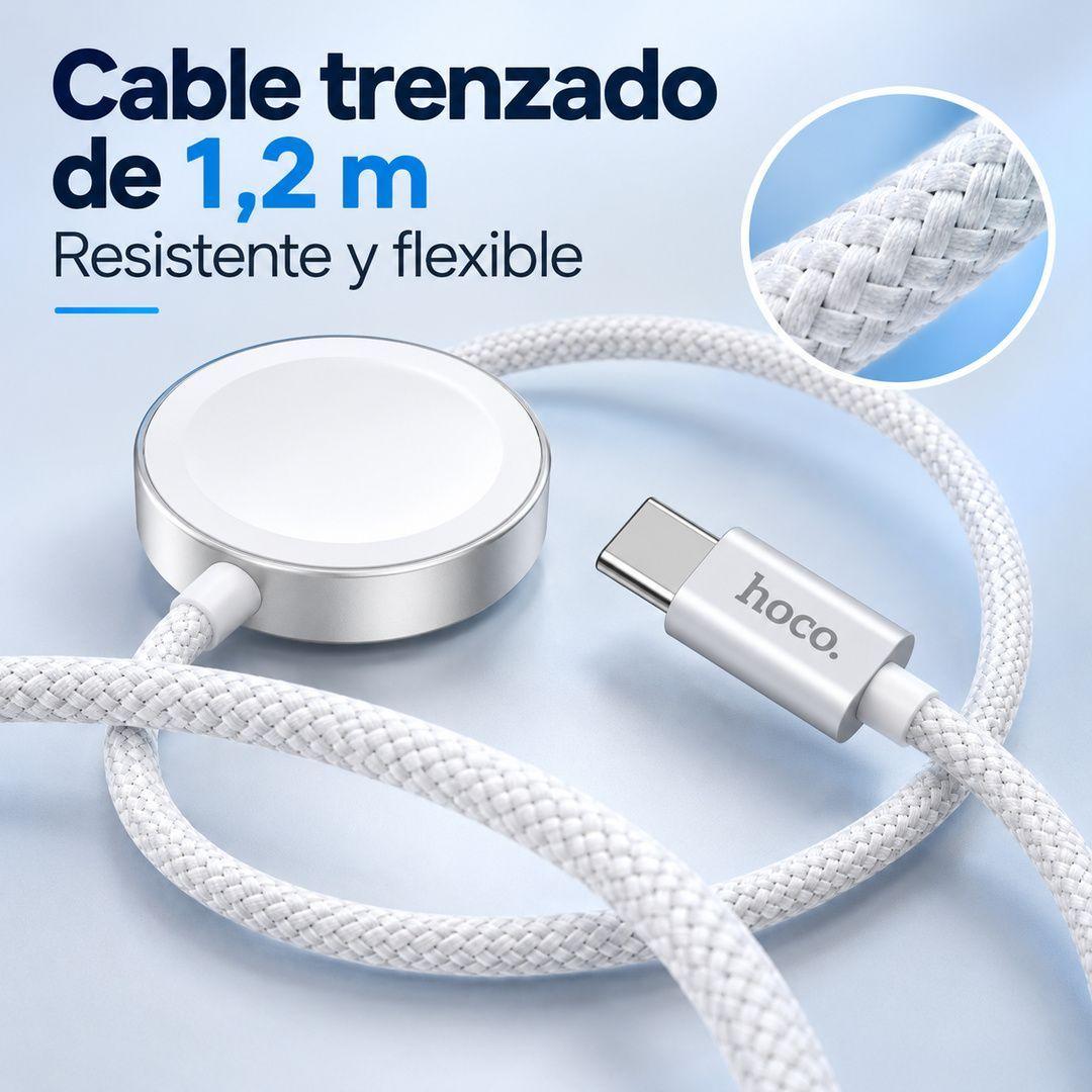 Cargador Inalambrico Hoco CW59 Apple Watch Samsung Watch USB C-5