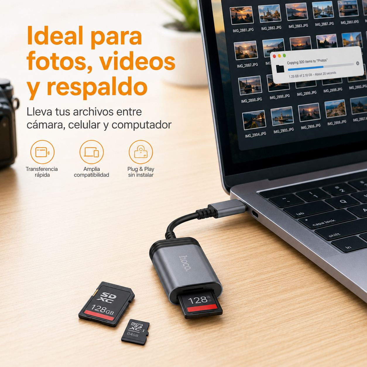 Adaptador USB C A SD Y Micro SD OTG Lector Tarjetas-9