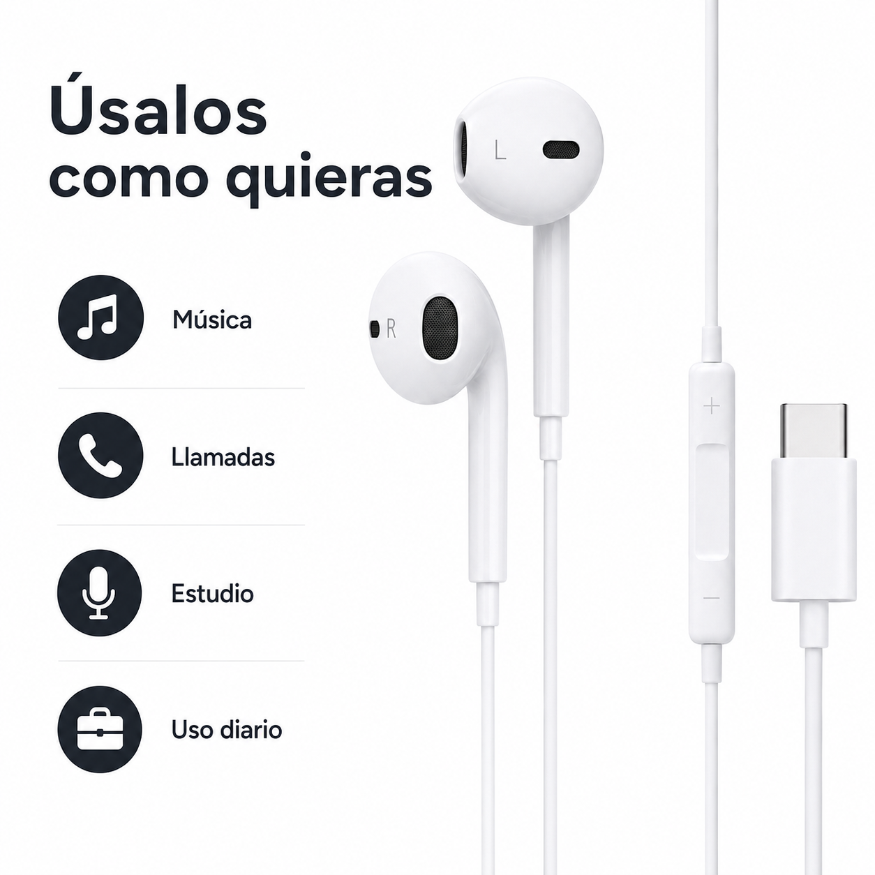 Aud fonos Tipo C Cable Micr fono Hd Sin Latencia-7