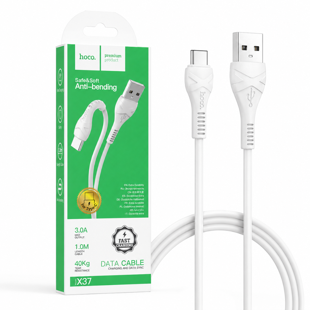 Cable USB A A Tipo C 3A 1 Metro Hoco X37-1