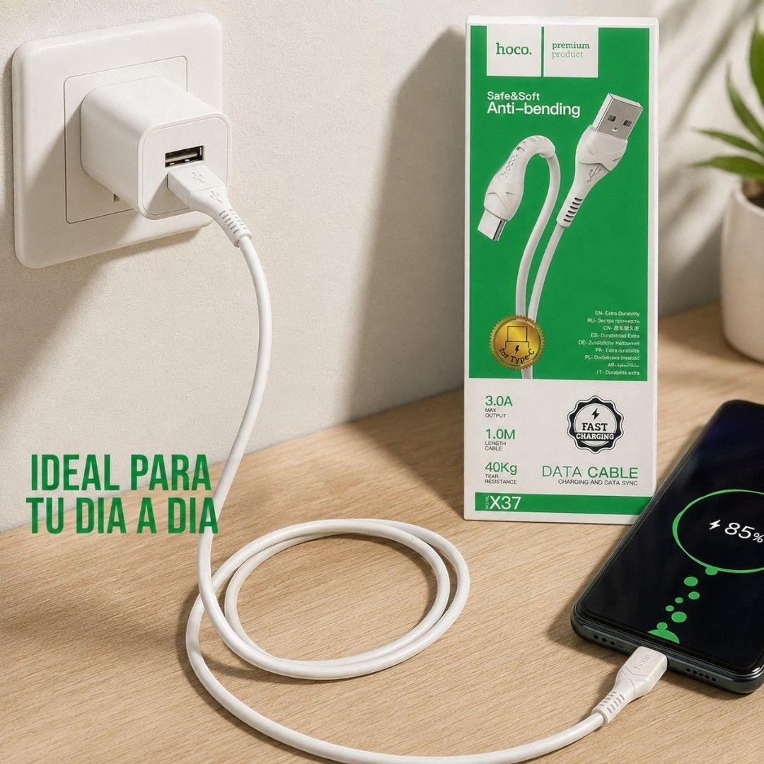 Cable USB A A Tipo C 3A 1 Metro Hoco X37-6