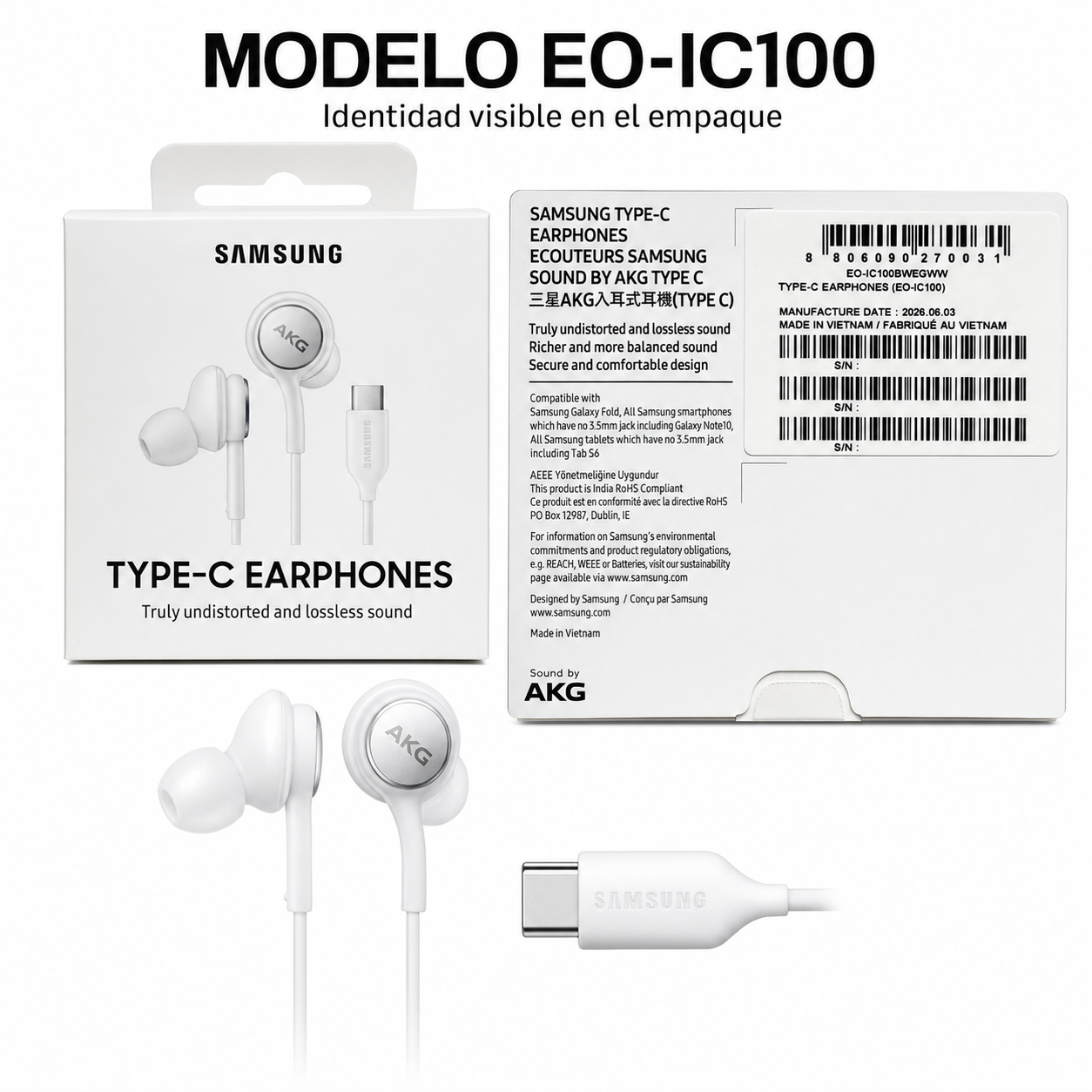 Audifonos Samsung Originales USB C AKG EO IC100-8