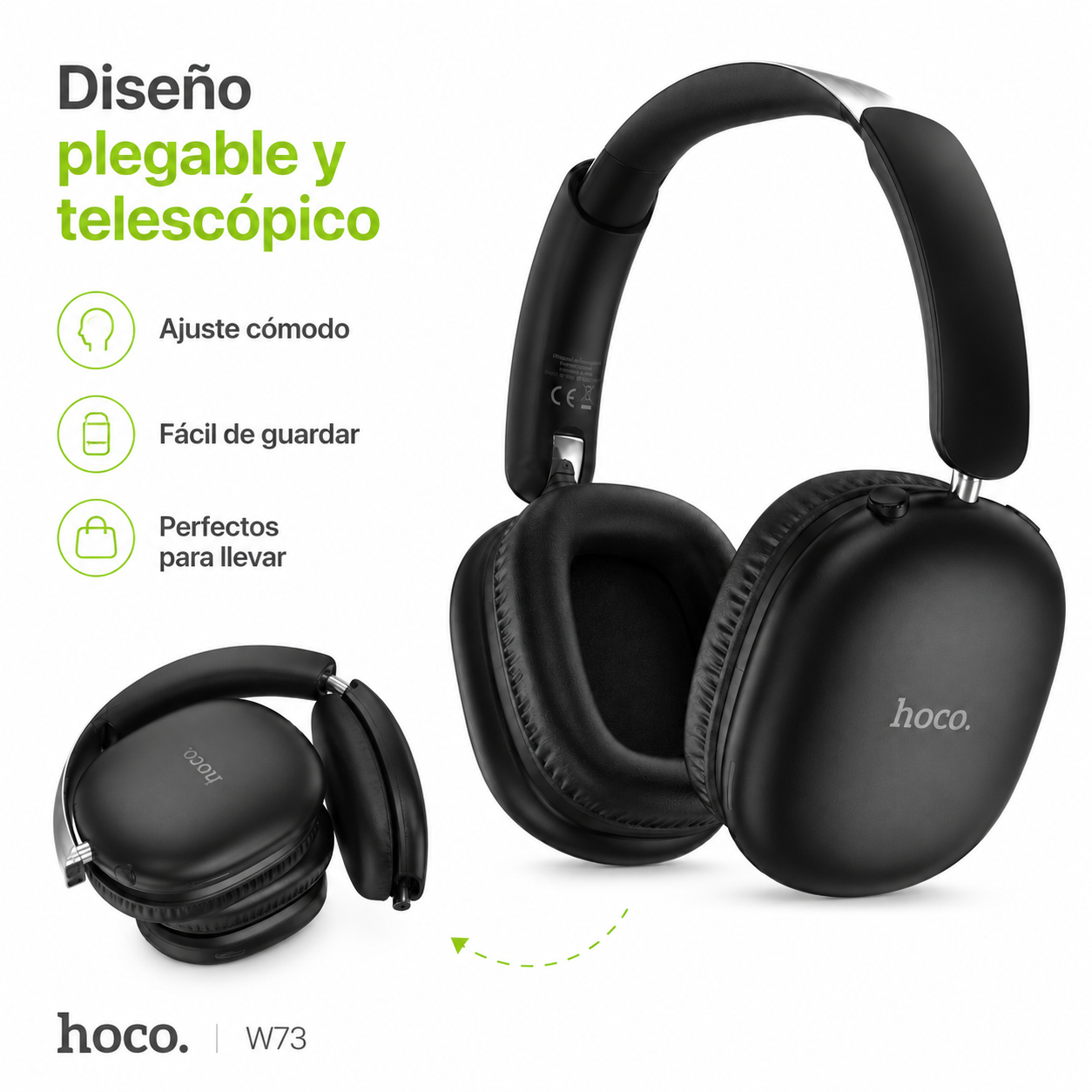 Audifonos Hoco W73 Bluetooth Over Ear HiFi 45 Horas-3