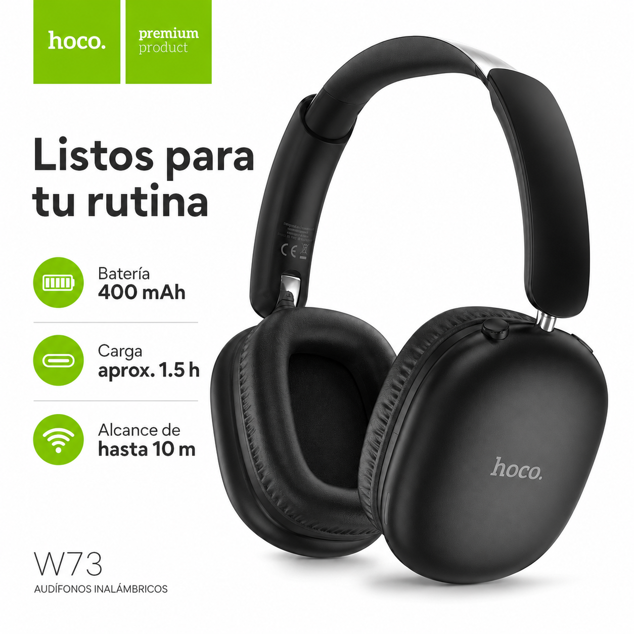 Audifonos Hoco W73 Bluetooth Over Ear HiFi 45 Horas-6
