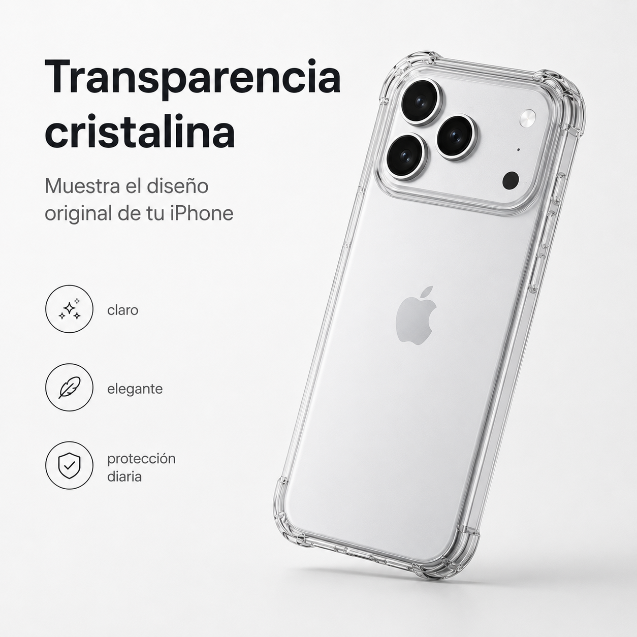 Carcasa Transparente Slim para iPhone 17 Pro Max-2