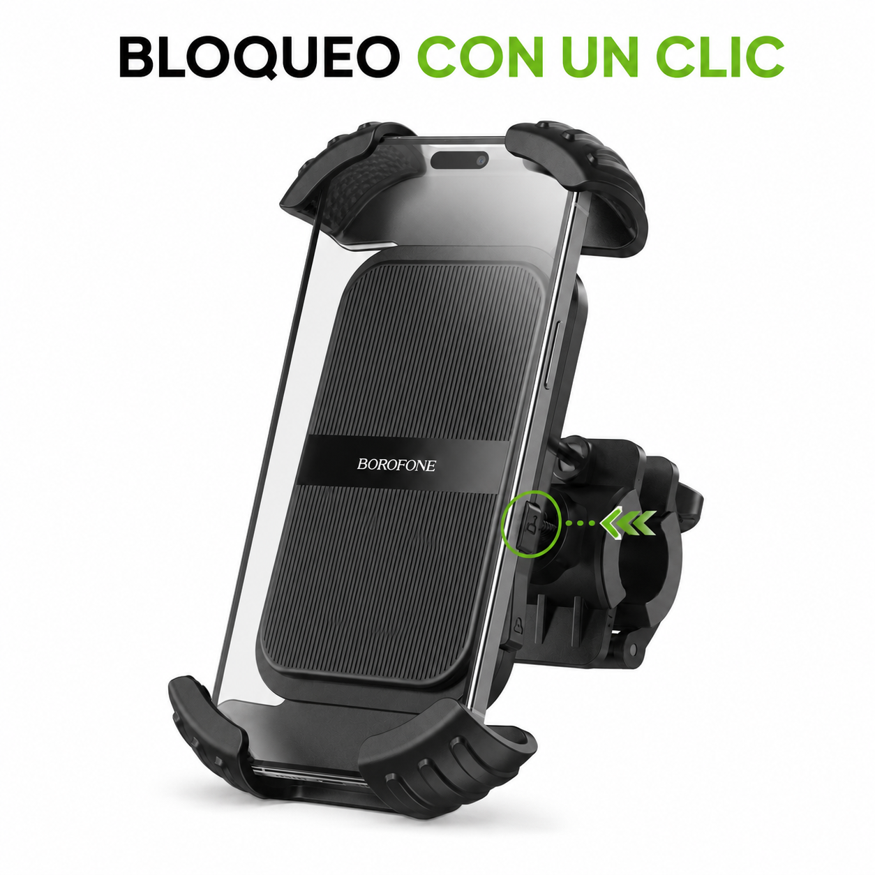 Soporte Celular Borofone BH105 Compatible con Moto y Bicicleta 360-2