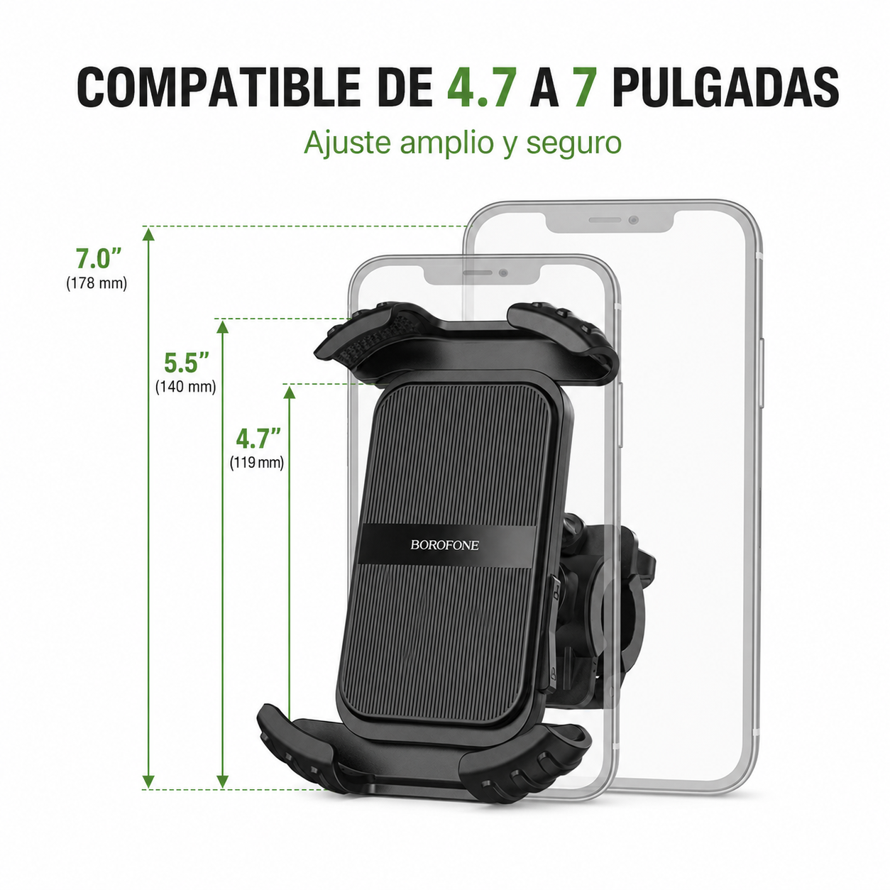 Soporte Celular Borofone BH105 Compatible con Moto y Bicicleta 360-4