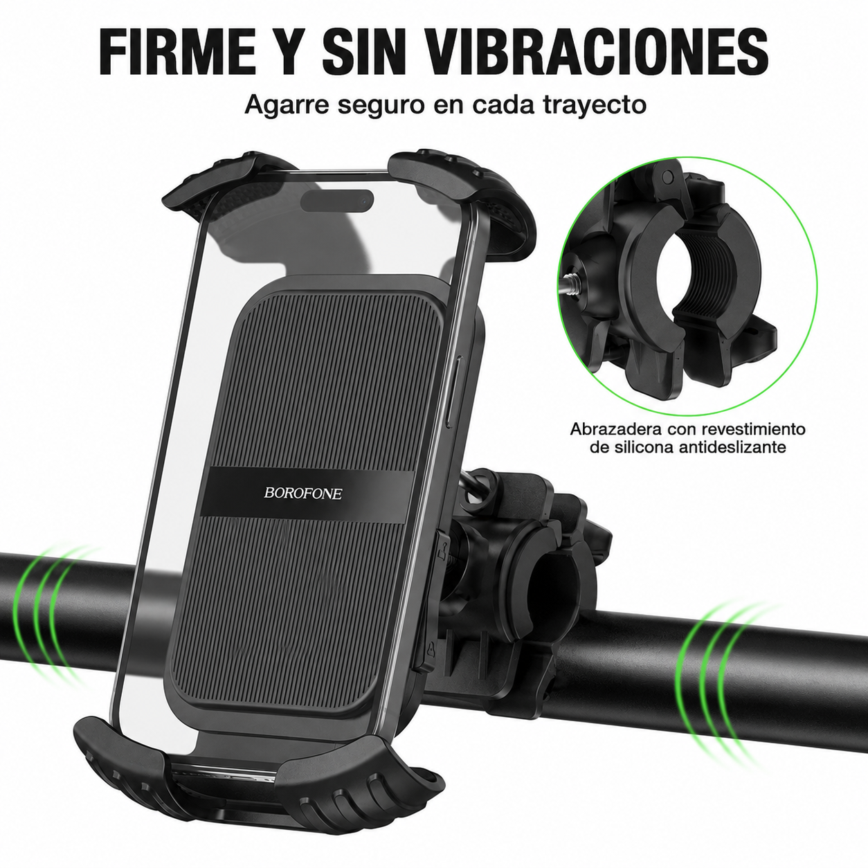 Soporte Celular Borofone BH105 Compatible con Moto y Bicicleta 360-5