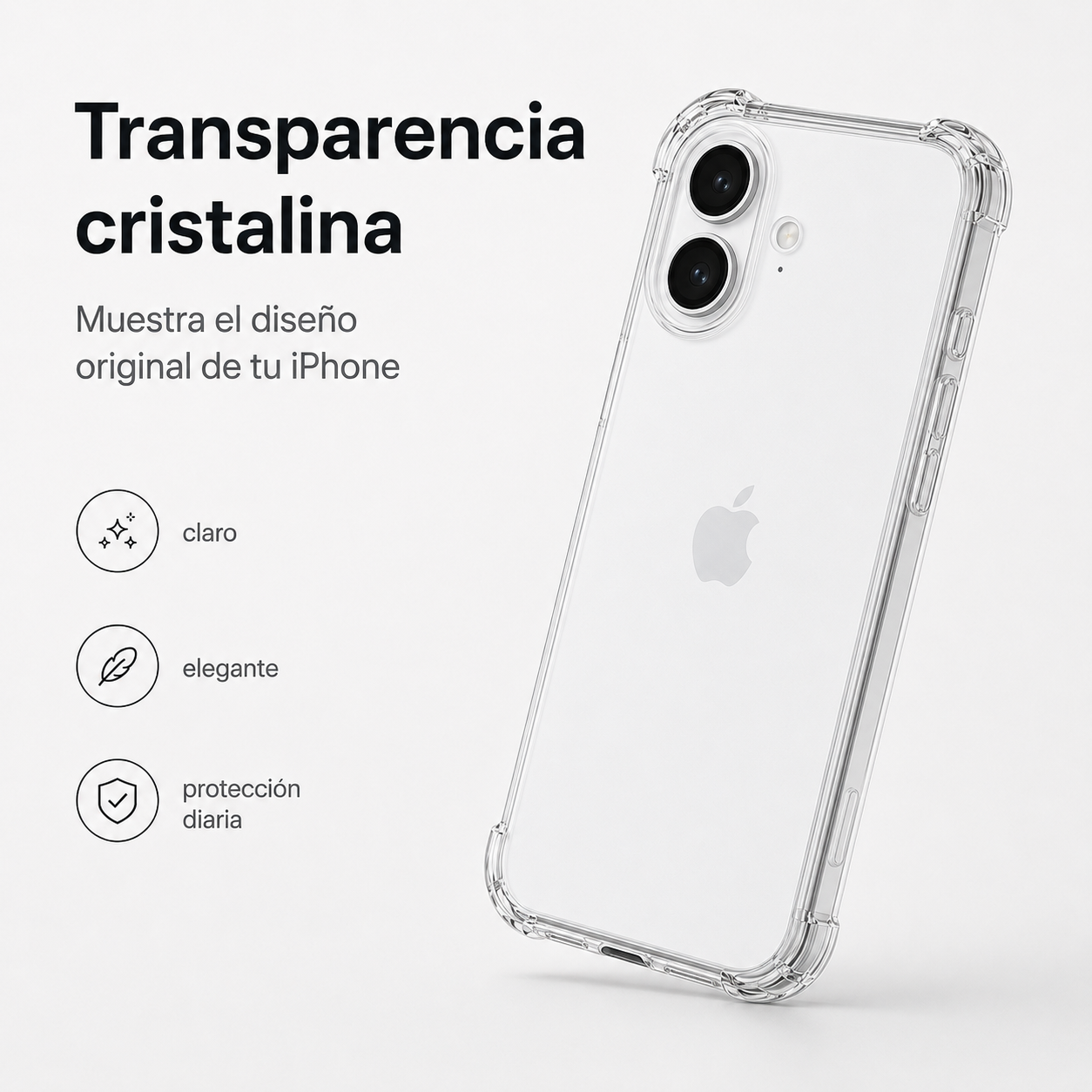 Carcasa Transparente Slim para iPhone 17-3