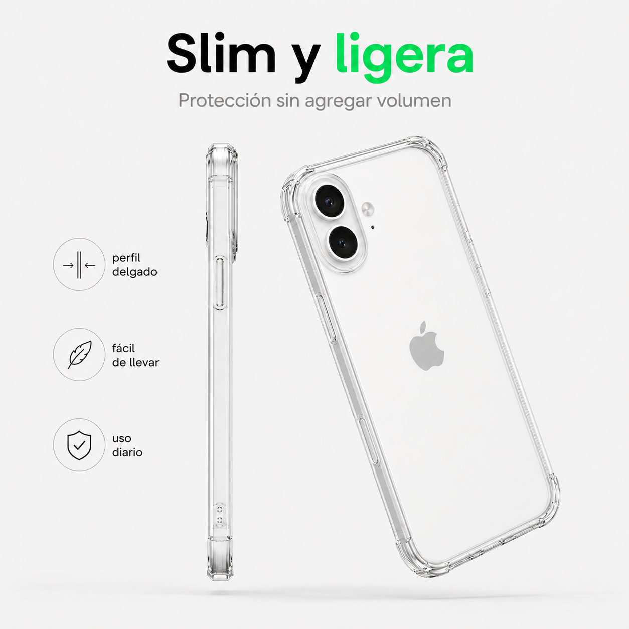 Carcasa Transparente Slim para iPhone 17-7