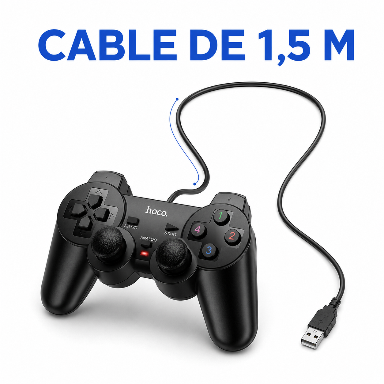 Joystick USB Hoco GA3 Con Vibracion Para PC PS3-4