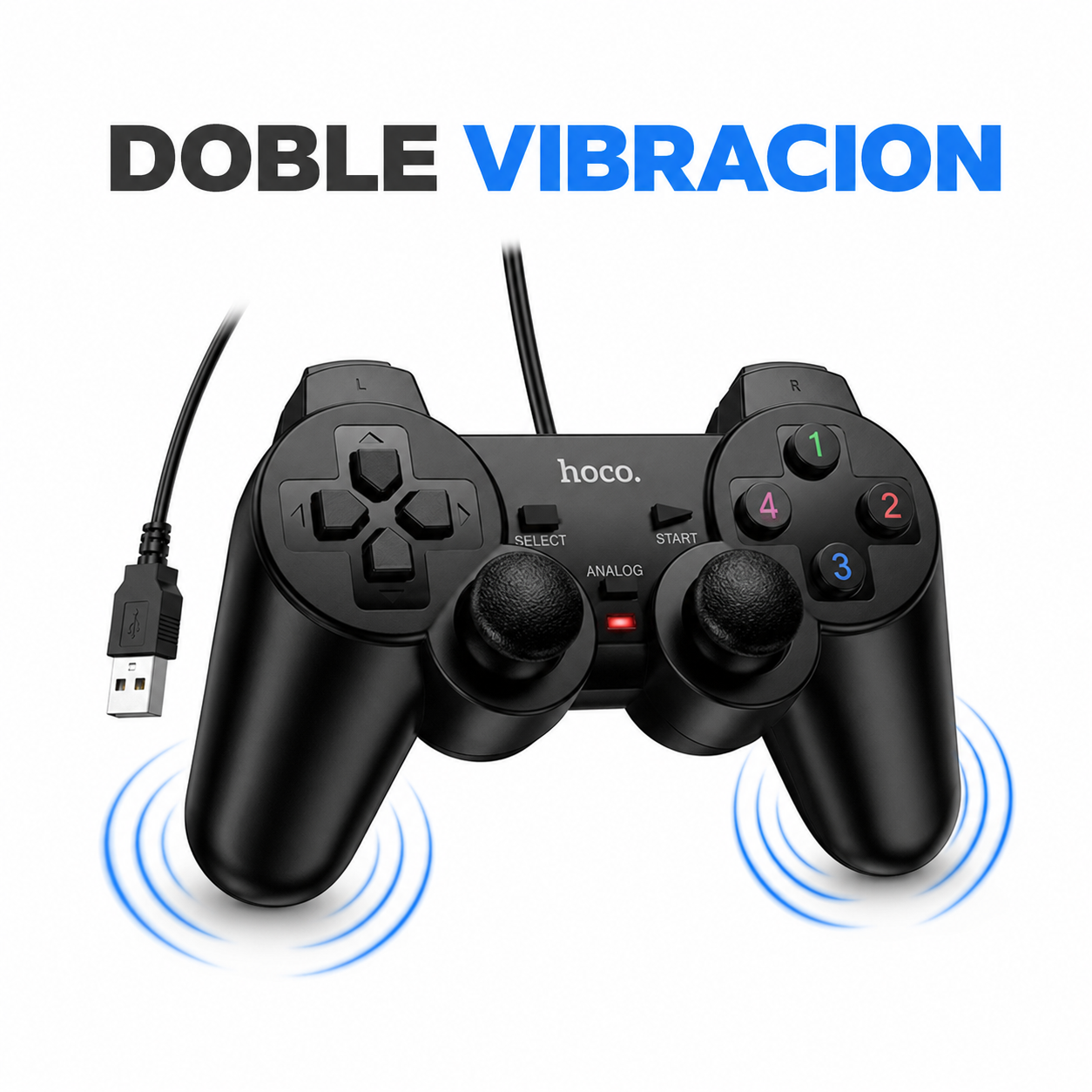 Joystick USB Hoco GA3 Con Vibracion Para PC PS3-5
