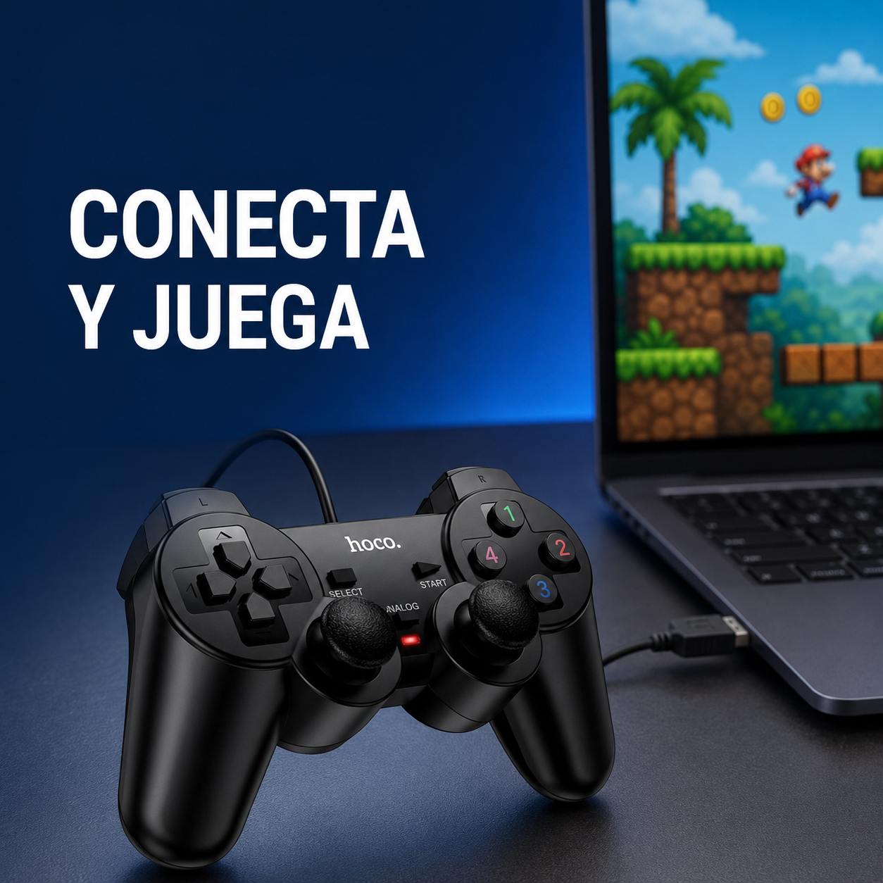 Joystick USB Hoco GA3 Con Vibracion Para PC PS3-8