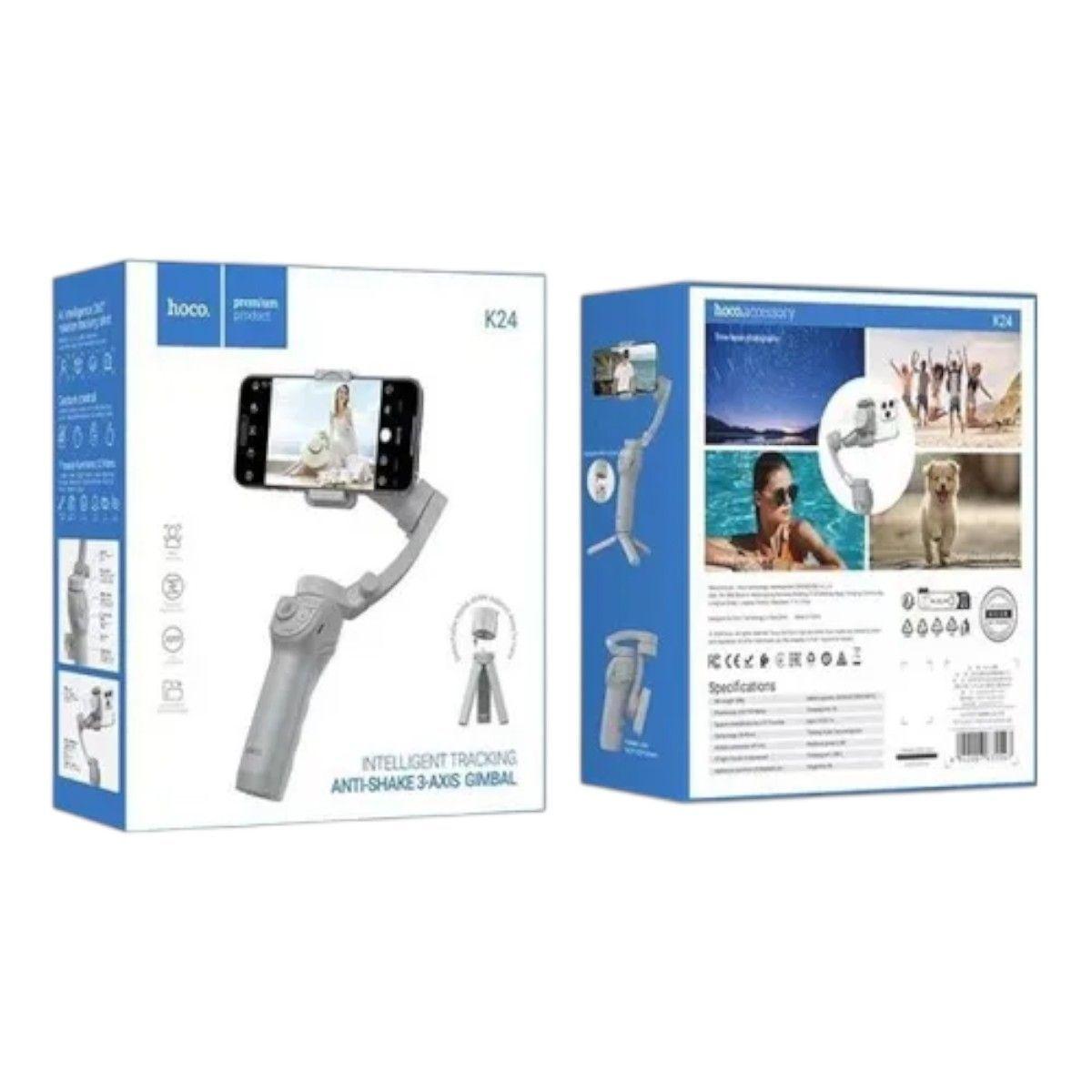 Trípode Selfie Hoco K24 Gimbal 3 Ejes Seguidor AI-4
