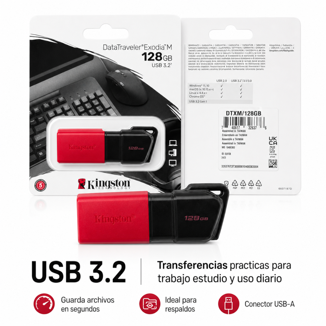 Kingston Pendrive 128GB USB 3 2 DataTraveler Exodia M-5