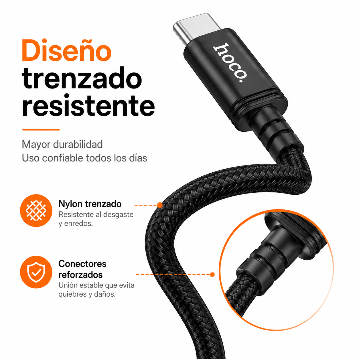 Cable USB C PD 60W Carga Rapida Datos 1 Metro-5