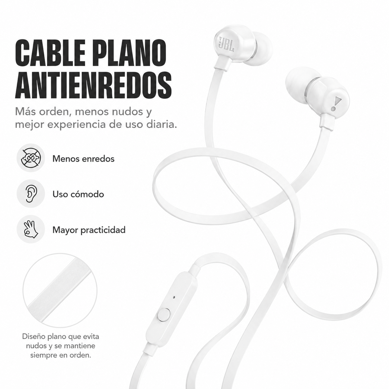 Audífonos Manos Libres Jbl T110 Con almohadillas -4