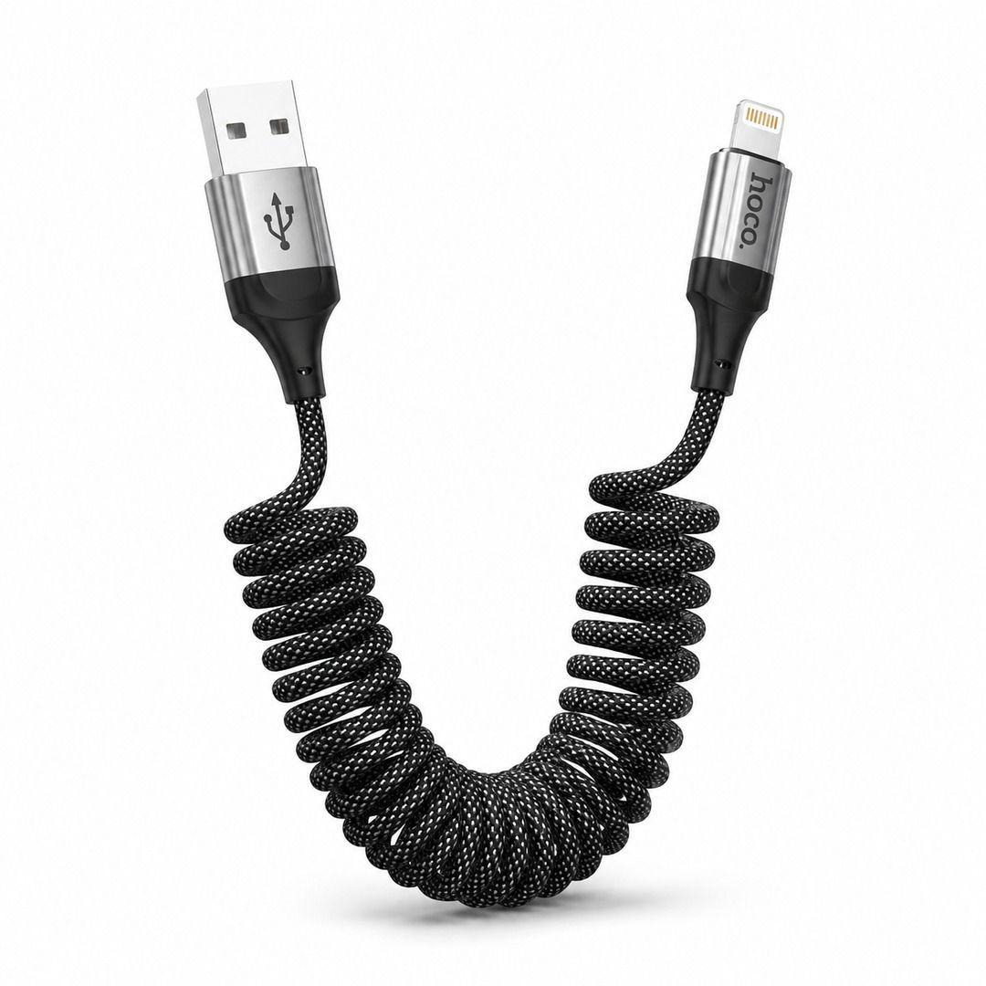 Cable Lightning Para iPhone Espiral Hoco X121 1 5m-0