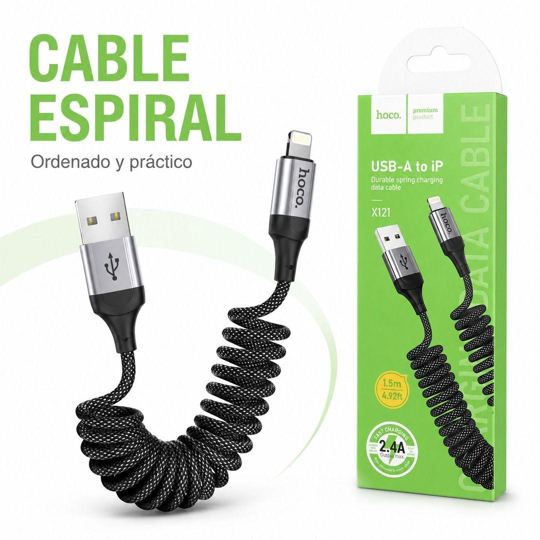 Cable Lightning Para iPhone Espiral Hoco X121 1 5m-2