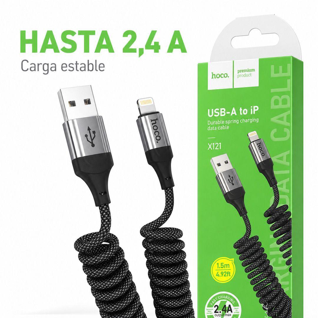 Cable Lightning Para iPhone Espiral Hoco X121 1 5m-4