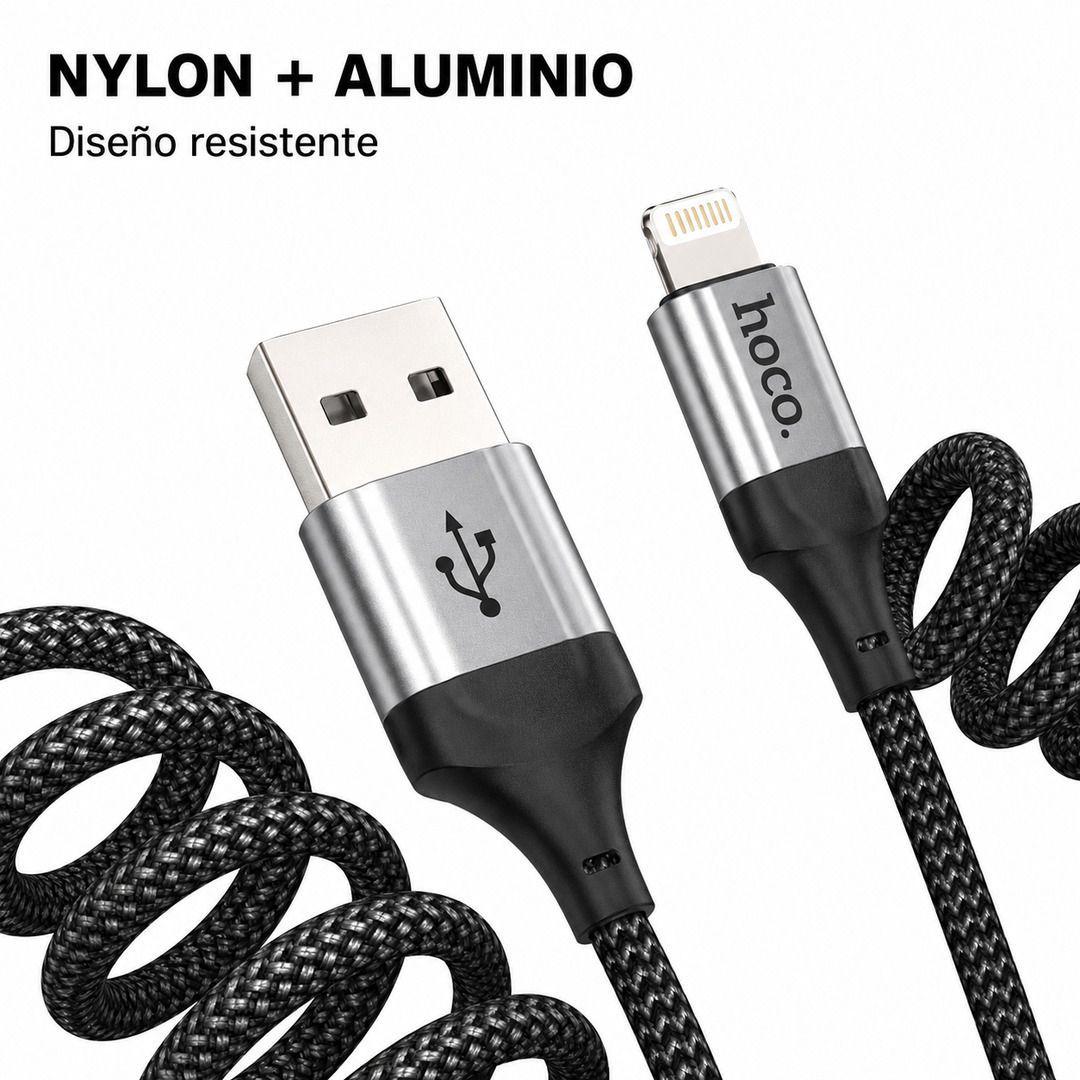 Cable Lightning Para iPhone Espiral Hoco X121 1 5m-5