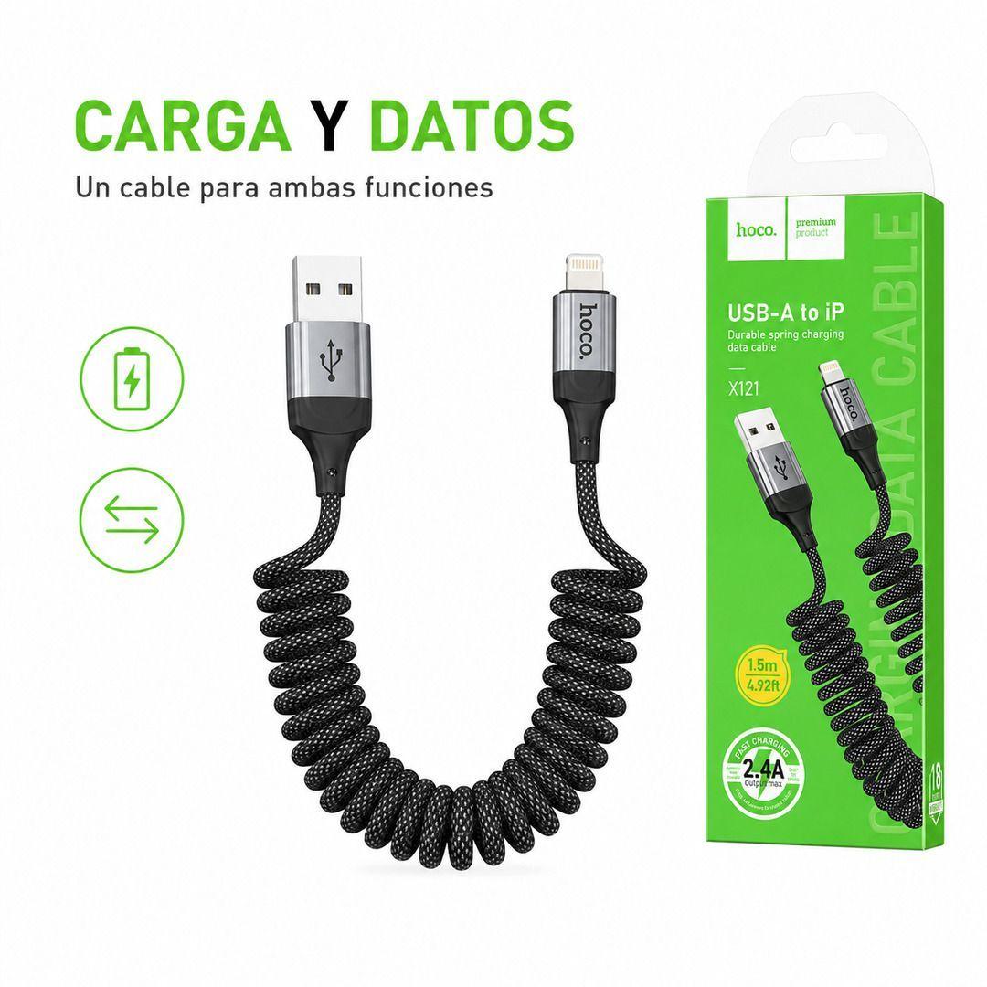 Cable Lightning Para iPhone Espiral Hoco X121 1 5m-6
