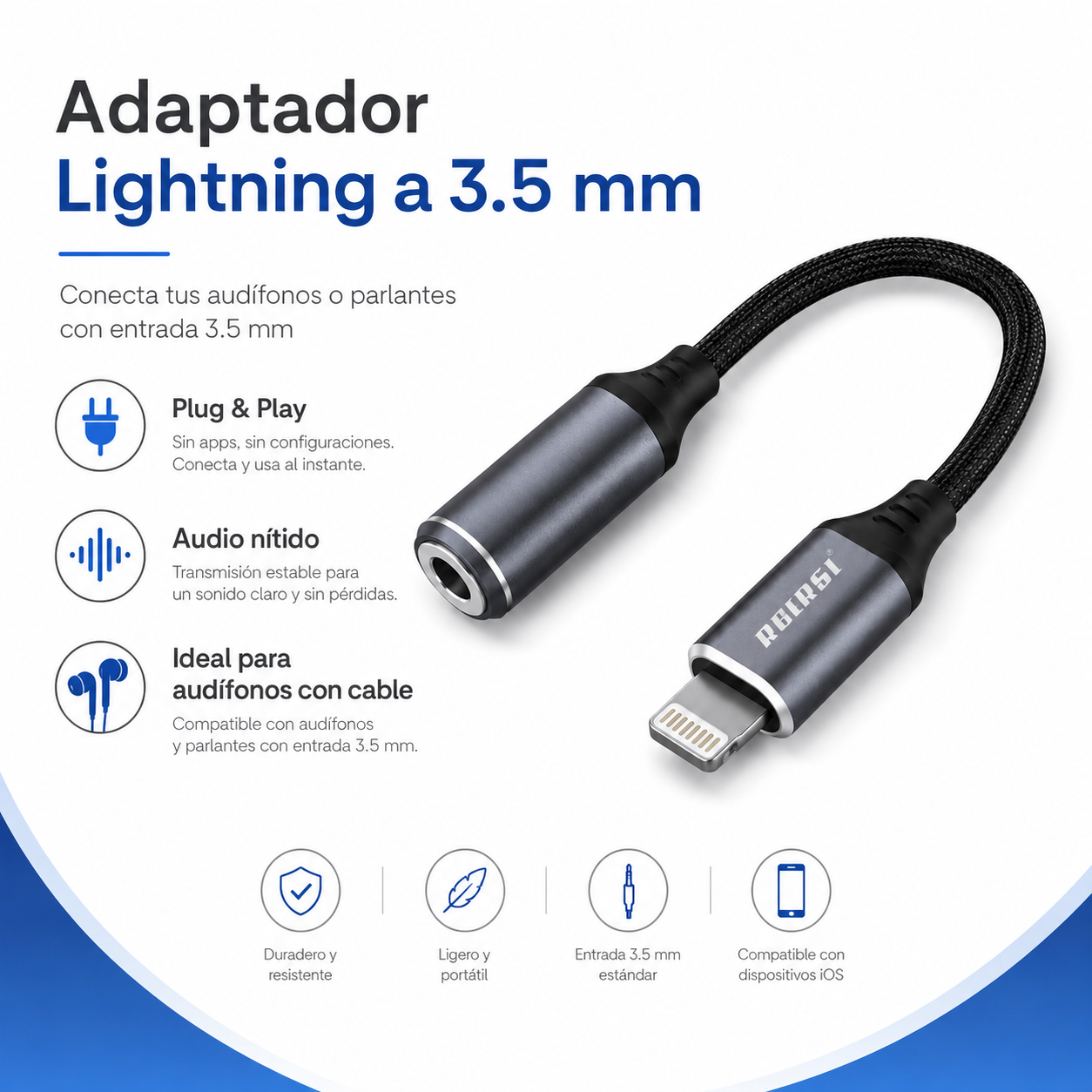 Adaptador Lightning A Jack 3 5mm Audio Para iPhone-2