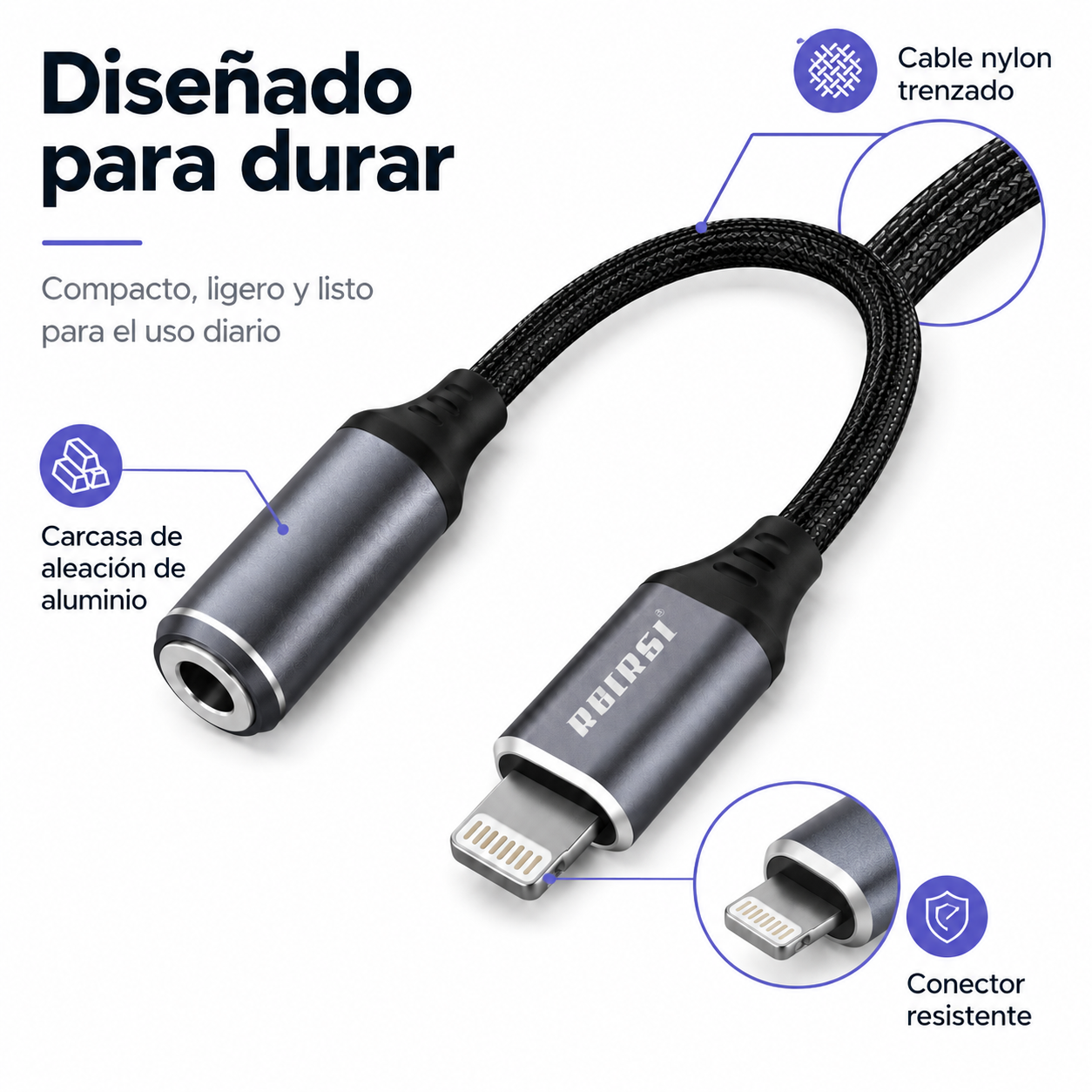 Adaptador Lightning A Jack 3 5mm Audio Para iPhone-4