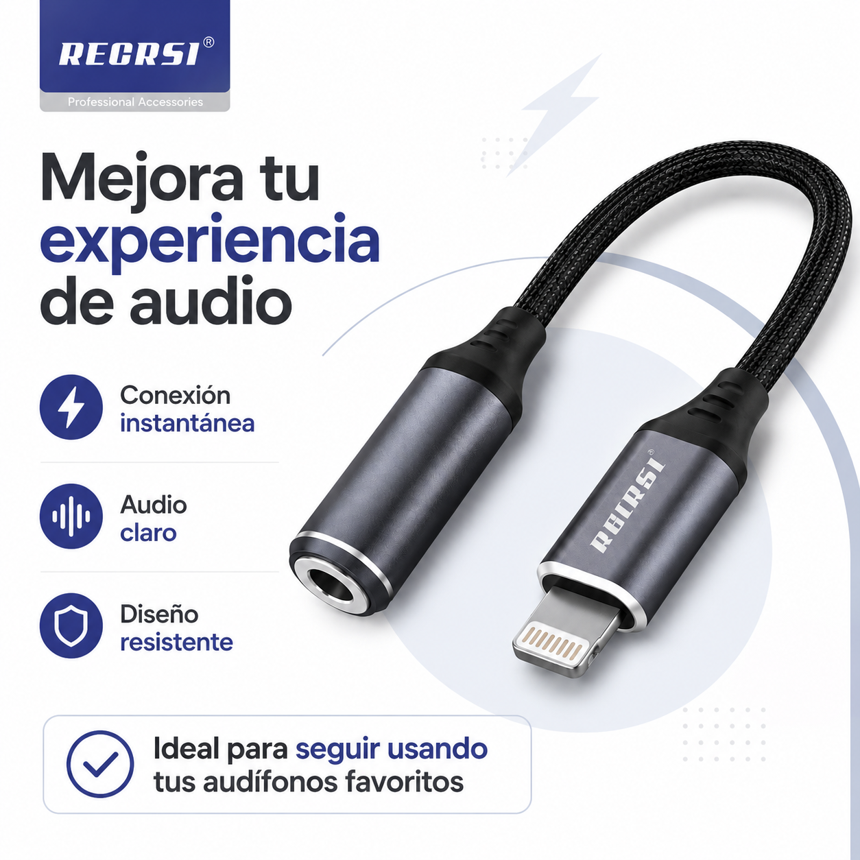 Adaptador Lightning A Jack 3 5mm Audio Para iPhone-9