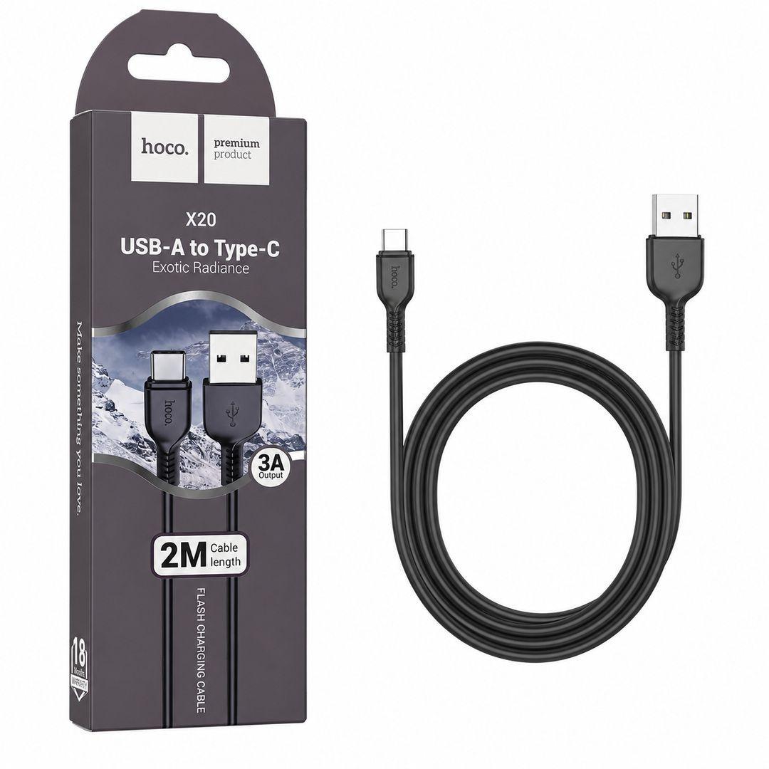 Cable Tipo C Hoco X20 2 Metros USB A Carga Rapida-1