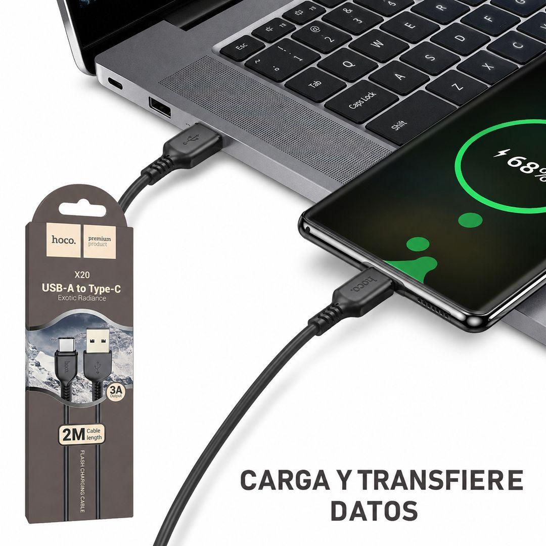Cable Tipo C Hoco X20 2 Metros USB A Carga Rapida-5