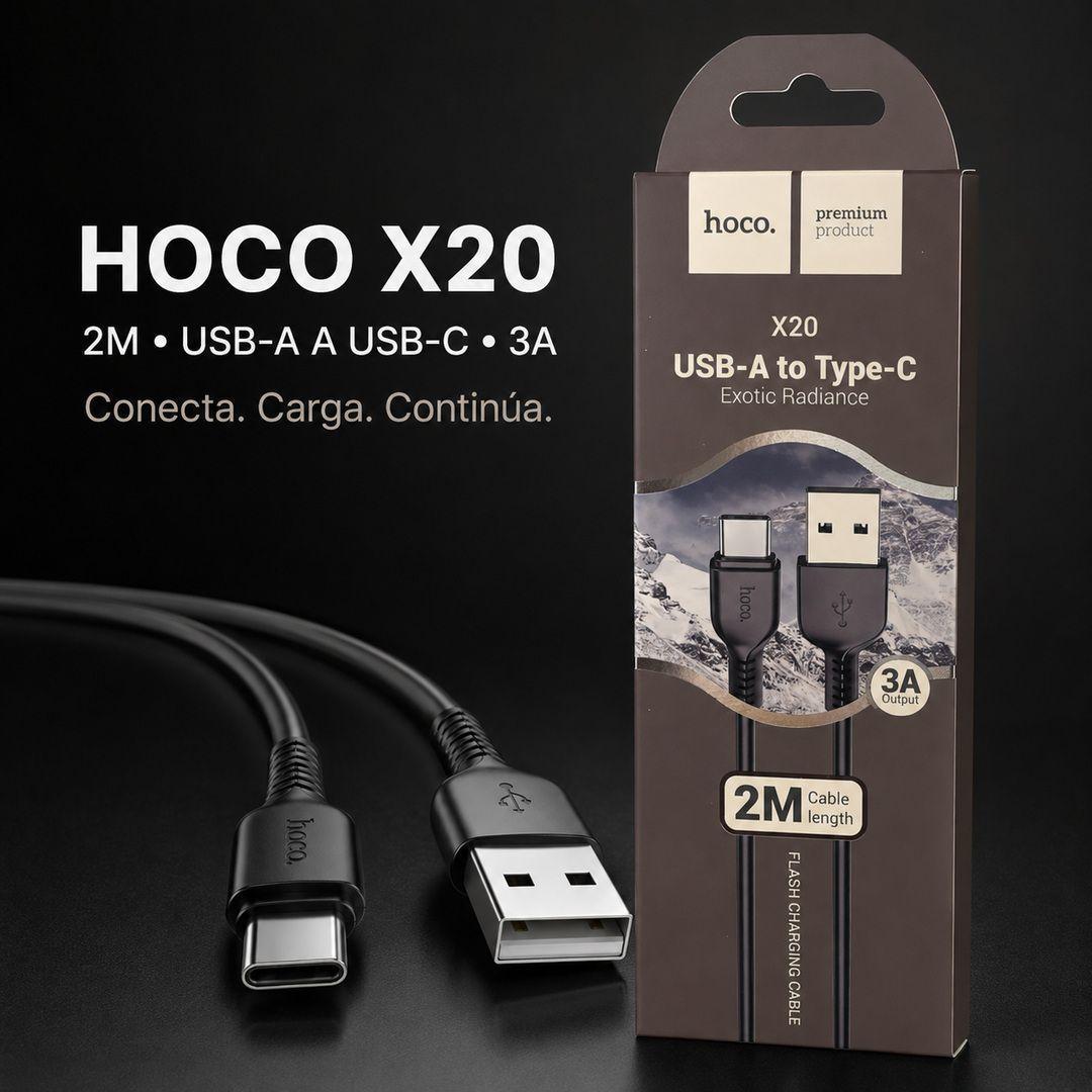 Cable Tipo C Hoco X20 2 Metros USB A Carga Rapida-9