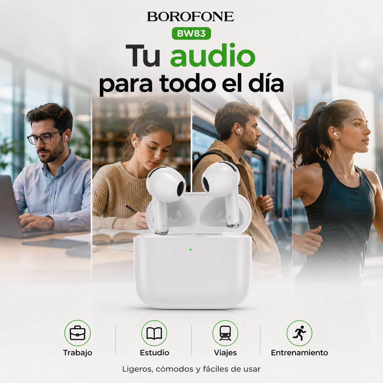 Aud fonos Inal mbricos Bluetooth 5 4 TWS Micr fono HD-6