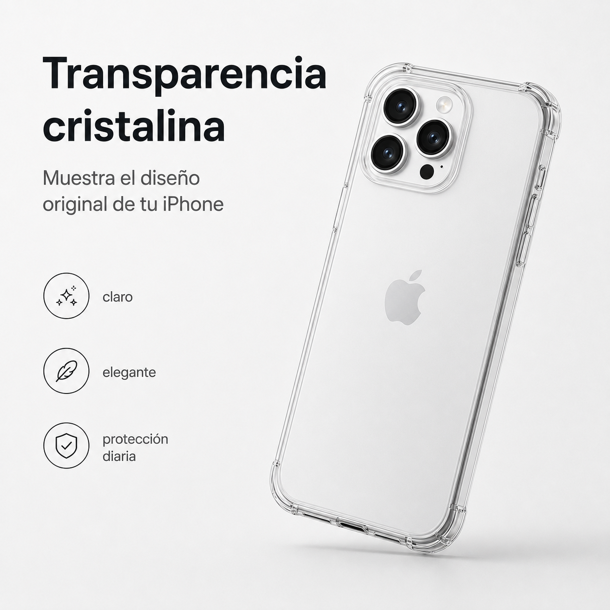 Carcasa Transparente Slim para iPhone 15 Pro Max-2
