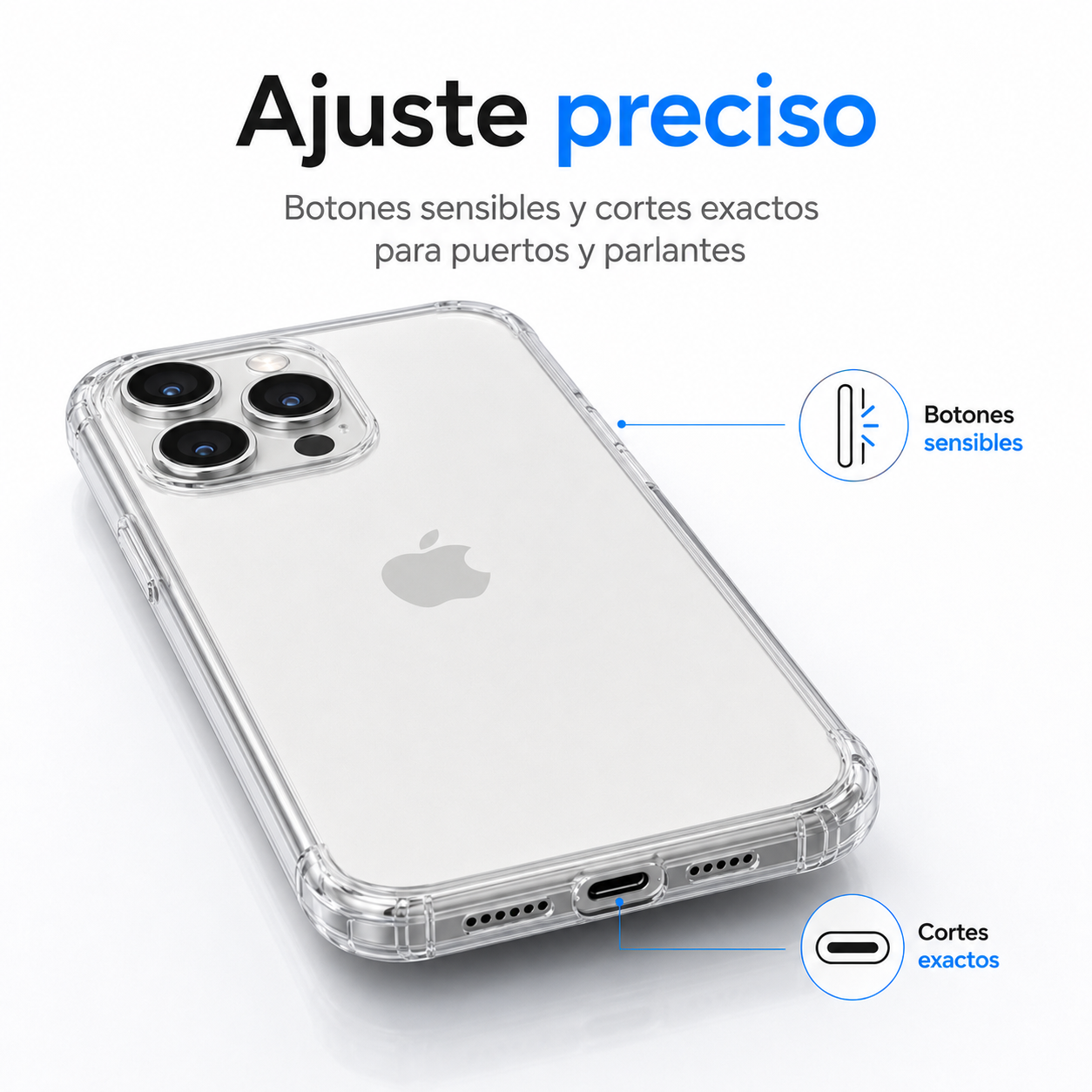 Carcasa Transparente Slim para iPhone 15 Pro Max-5